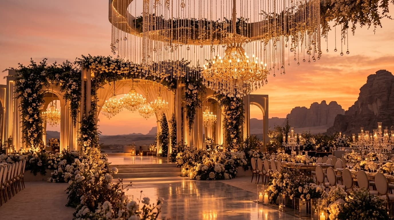 Focus Events Luxury Twilight Wedding and Gala Pavilion in Saudi Arabia